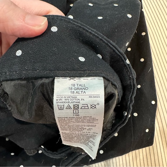 Old Navy Polka Dot Pixie Pants 18 Tall - Picture 3 of 3